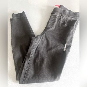 SPANX Vintage Black Distressed Skinny Ankle Jeans